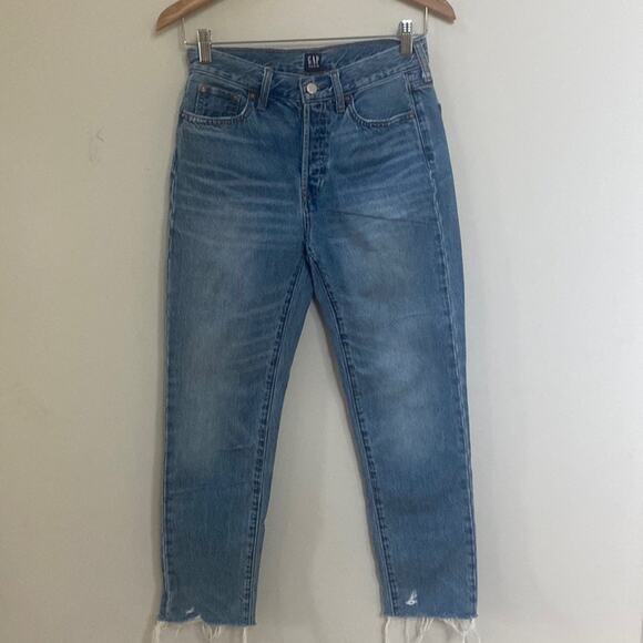 GAP Medium Wash Boyfriend Fit Jeans Size 25 - Picture 1 of 9